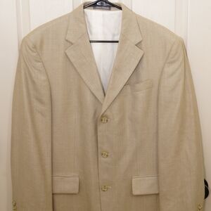 Oscar de la Renta Light Beige Single-Breasted Sport Coat